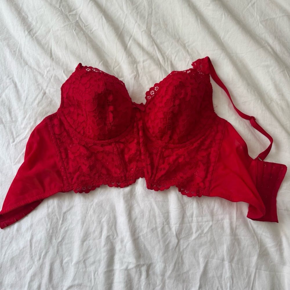 Red Lace Victoria’s Secret Underwire Bustier